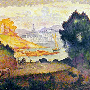 A View of Menton, 1899-1900 (oil on canvas)