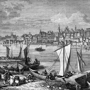 View of Warsaw city in Poland in 1812