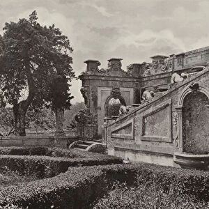 Villa Farnese, Caprarola, The Western Stairway (b / w photo)