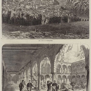 Visit of the Emperor Napoleon III to Algeria in Constantine (engraving)