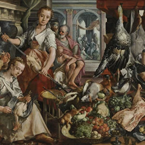 The Well-stocked Kitchen, 1566 (oil on panel)