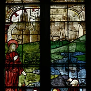 Window depicting Christ and the Fishermen (stained glass)