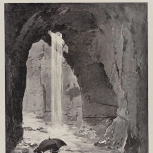 A Winter Holiday in Algeria, the Grotto of the Roummel, near Constantine (litho)
