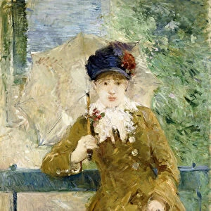 Woman with an Umbrella, 1881 (oil on canvas)