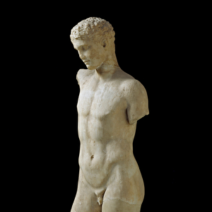 Young Athlete (athlete Kyniskos). c. 440 BC (Marble sculpture)