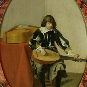 The Young Musician (oil on panel)