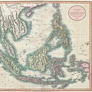 1801, Cary Map of the East Indies and Southeast Asia, Singapore, Borneo, Sumatra