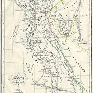 1837, Malte-Brun Map of Ancient Egypt, Nubia, Sudan and Abyssinia, Ethiopia, topography