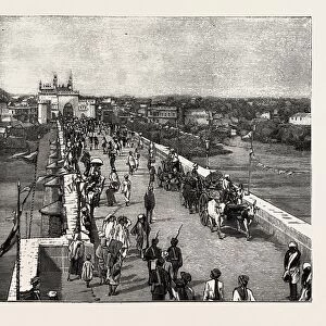Afzul Gunj bridge, Prince Albert Victor at Hyderabad, Telangana state, in nineteenth
