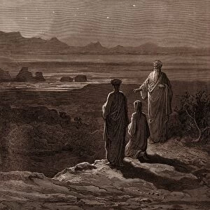 Dante, Virgil, and Cato of Utica, by Gustave Dore, 1832 - 1883, French