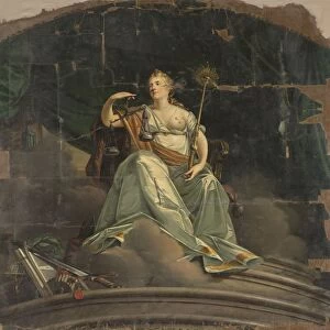 Justice Justitia personification Justice sitting