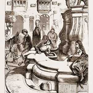 The Prince of Wales at Malta, 1876: at the Fountain in the Piazza Santa Anna