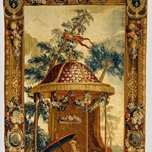 Tapestry: Le The de l imperatrice, from L Histoire de l empere