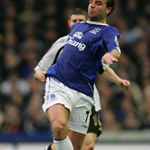 Everton v Newcastle United Andy Van der Meyde in action during the game