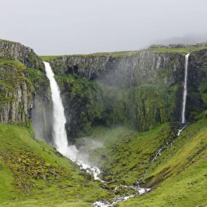 Grundarfoss waterfalls, Snaefellsness Peninsula, Iceland. July