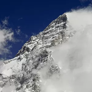 View looking up to the summit of K2 (8, 611m), Central Karakoram National Park, Pakistan