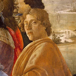 The Adoration of the Magi. Detail: Self-portrait