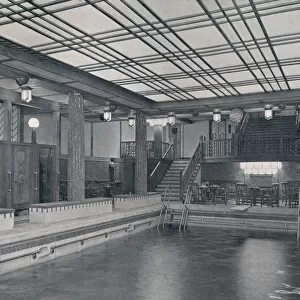 The Bathing Pool on board S. S. Empress of Britain, 1931. Artist: Stewart Bale Limited