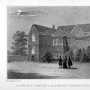 Birthplace of John Howard, philanthropist and prison reformer, Clapton, Hackney, London, c1830