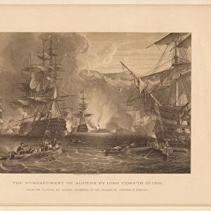 The Bombardment of Algiers by Lord Exmouth in 1816, (1878). Artist: Thomas Brown