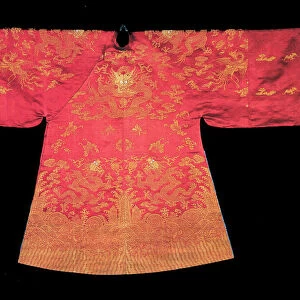 Bridal Long Pao (Dragon Robe), China, 1875 / 90, Qing dynasty (1644-1911). Creator: Unknown