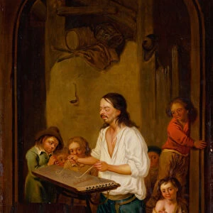 The Cimbalom Player, 1675. Creator: Ostade, Adriaen Jansz, van (1610-1685)
