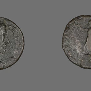 As (Coin) Portraying Emperor Marcus Aurelius, December 177-December 178. Creator: Unknown