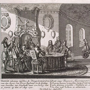 Conclusion of the Peace Treaty of Nystad on 20 August 1721