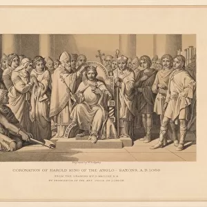 Coronation of Harold King of the Anglo-Saxons, A. D. 1066, (1878). Artist: W Ridgway