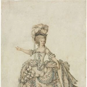 Costume Study for Opera Singer, 1781. Creator: Jean Michel Moreau le Jeune (French, 1741-1814)