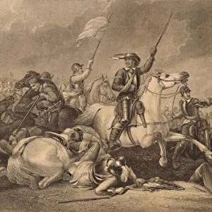 Cromwell at the Battle of Marston Moor, 1886. Artist: John J Crew