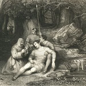 Death of Llewellyn, c1836. Creators: Unknown, William Radclyffe