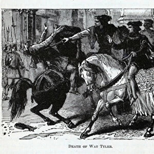 Death of Wat Tyler, 1882. Artist: Anonymous
