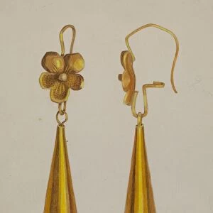 Earrings, 1935 / 1942. Creator: Unknown