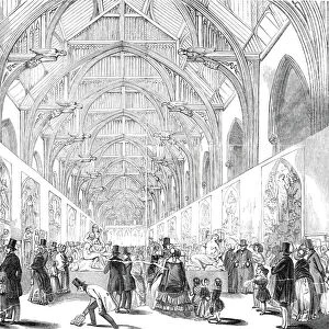 The Exhibition of Cartoons in Westminster Hall, 1845. Creator: Unknown