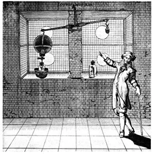 Experiment designed to show that air has weight, 1672