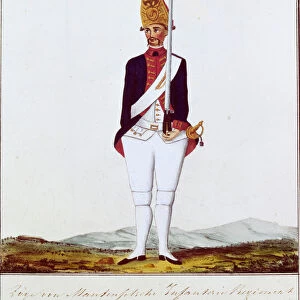Grenadier of the Regiment Zoge von Manteuffel, 1762. Artist: Anonymous