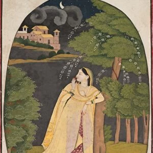 The Heroine Who Waits Anxiously for Her Absent Lover (Utka Nayika), c. 1800. Creator: Unknown