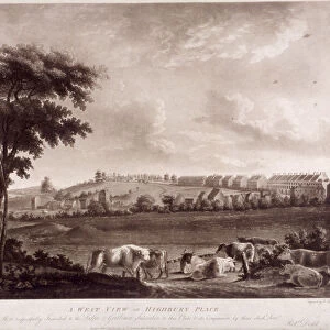 Highbury Place, Highbury, Islington, London, 1787. Artist: Robert Pollard