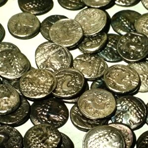 Hoard of Celtic Coins, (some copy Greek originals) found in Hungary, Silver, 1st Century BC