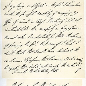 Letter from the Duke of Wellington to General Rowland Hill, 1st February 1828. Artist: Duke of Wellington
