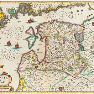 Livonia Map, Vulgo Lyefland, Atlas Maior. Artist: Blaeu, Joan (1596-1673)