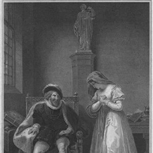 Measure for Measure. Act 2. Scene 4. Angelo and Isabella, 1797. Artist: WC Wilson