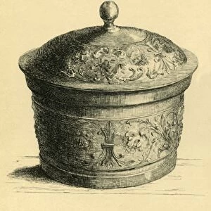 Metal box with lid, c1600, (1881). Creator: W E Mackaness