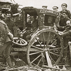 Moving day in a captured village, France, World War I, 1916