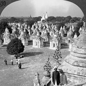 The north section of the 450 Pagodas, Mandalay, Burma (Myanmar), 1900s