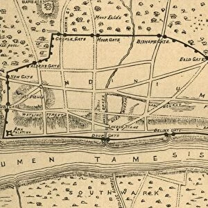 Plan of Roman London, (1897). Creator: Unknown