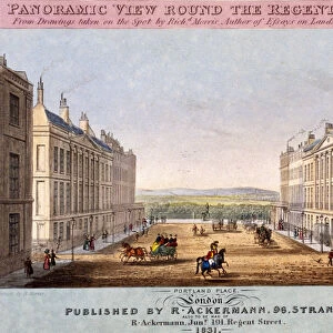 Portland Place, Marylebone, London, 1831. Artist: SH Hughes