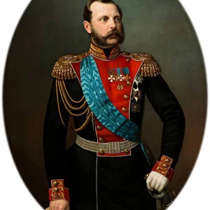 Portrait of Emperor Alexander II (1818-1881), 1860s. Artist: Tyurin, Ivan Alexeevich (1824-1904)