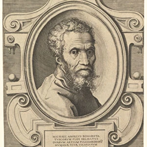 Portrait of Michelangelo, after 1564. Creator: Giorgio Ghisi